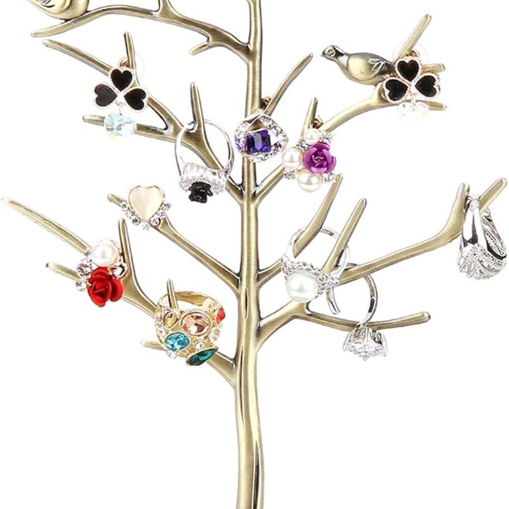 Jewelry Tree Necklace Earring Holder Modern Cute Bird Jewelry Stand for Women Gi